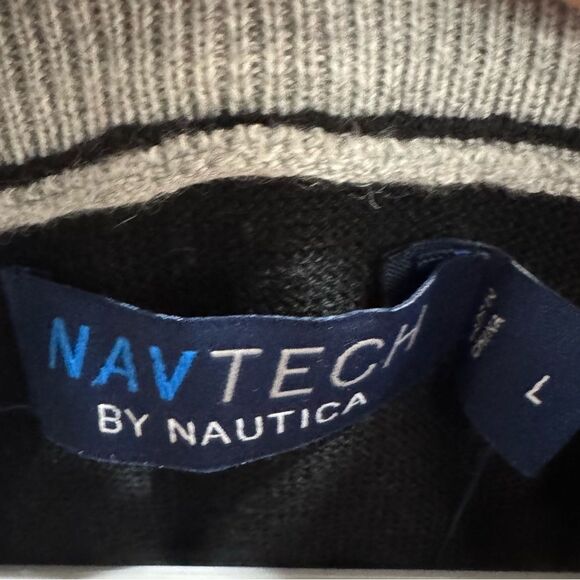 Nautica Navtech black fleece 1/4 zip fleece pullover sweatshirt size large NWT - Picture 5 of 8